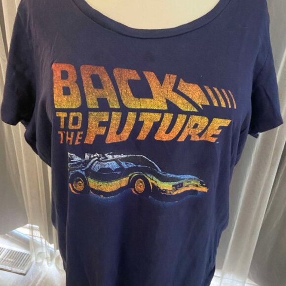 Torrid size 4 Back to the Future Navy Slim Fit Tee - Picture 7 of 9